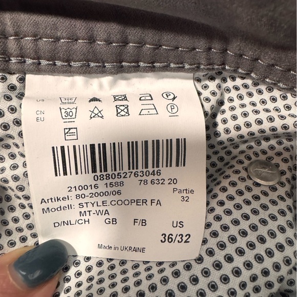 Men's Brax Feel Good Cooper Fancy Gray Pants - Picture 15 of 16